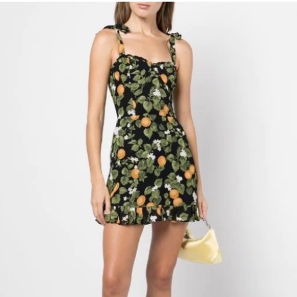 Reformation Christine Dress in Clementine - Picture 2 of 5